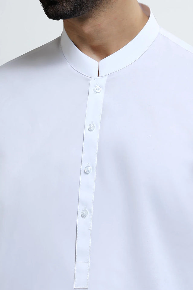 Off White Cotton Shalwar Kameez