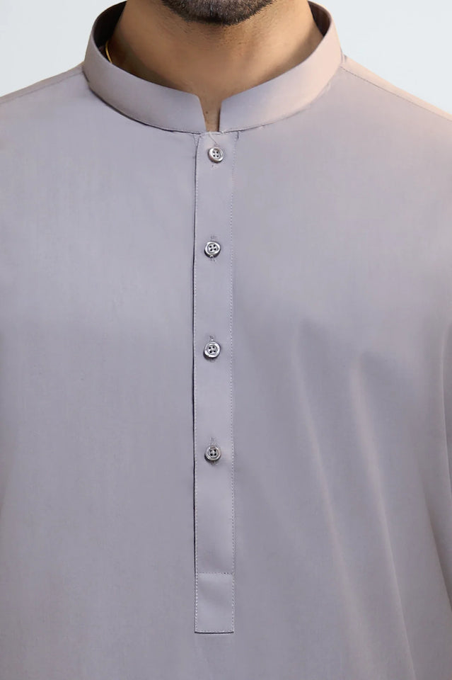 Grey Cotton Shalwar Kameez