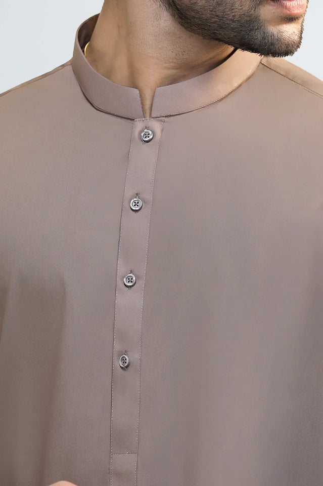 Light Brown Cotton Shalwar Kameez