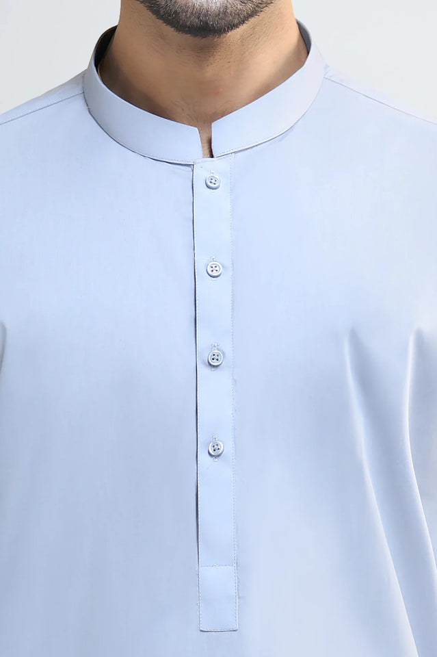 Light Grey Cotton Shalwar Kameez