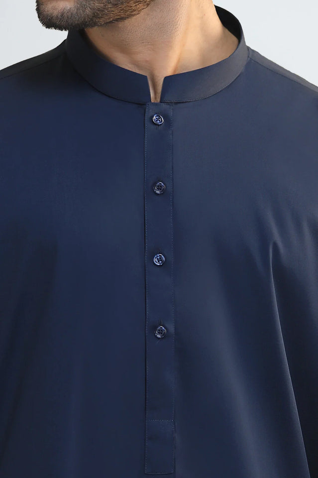 Navy Blue Cotton Shalwar Kameez
