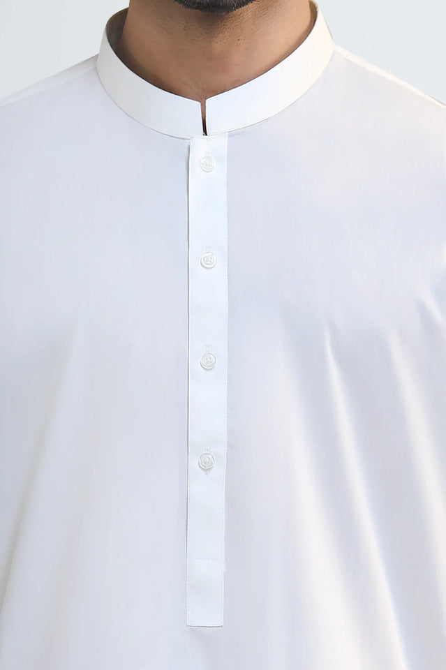 Off White Cotton Shalwar Kameez