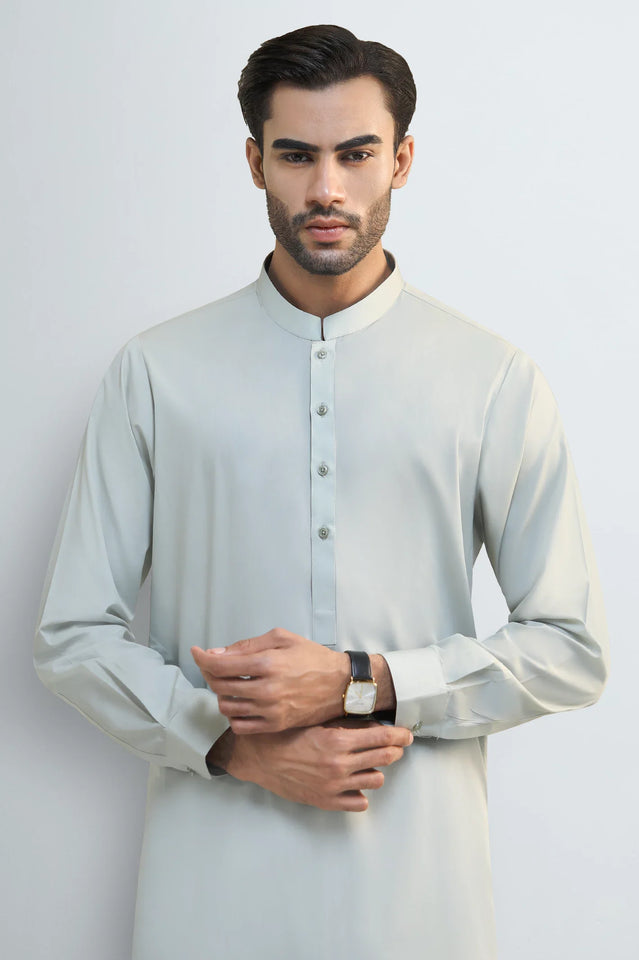 Olive Cotton Shalwar Kameez