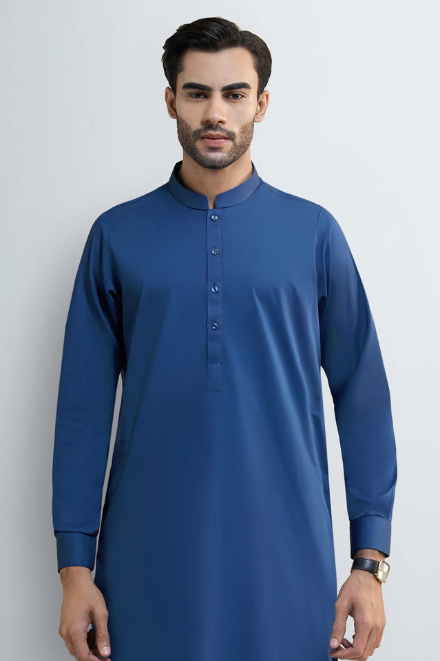 Royal Blue Cotton Shalwar Kameez