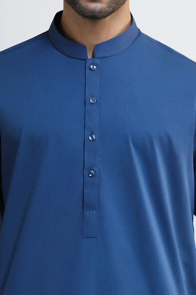 Royal Blue Cotton Shalwar Kameez