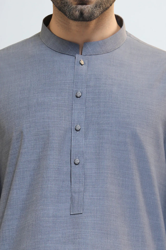 Light Grey Wash & Wear Shalwar Kameez