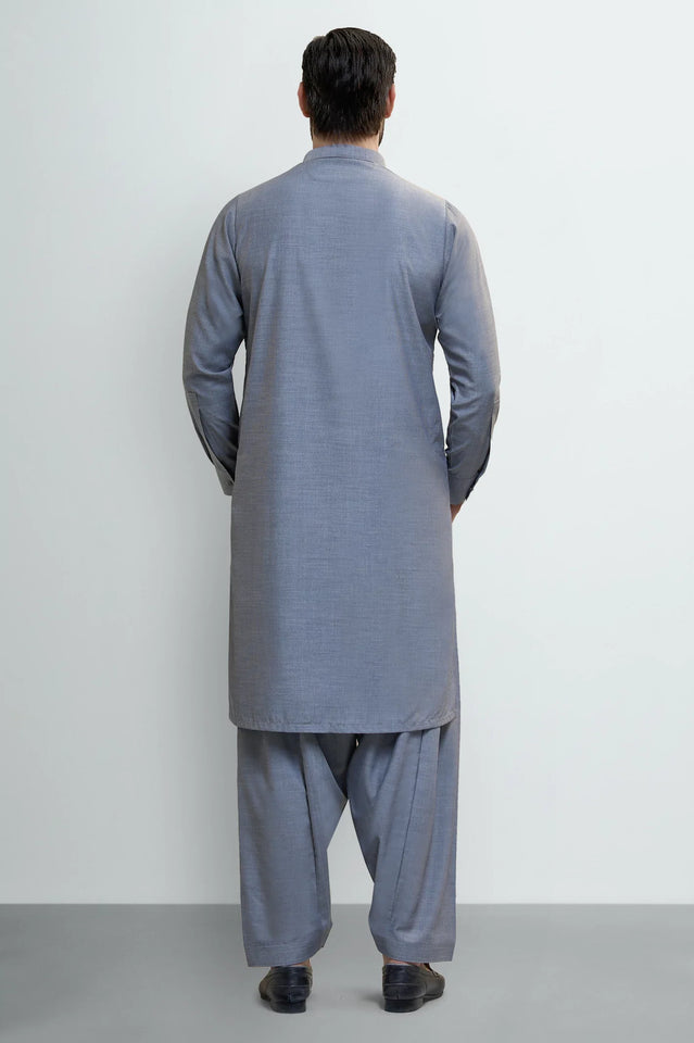 Light Grey Wash & Wear Shalwar Kameez