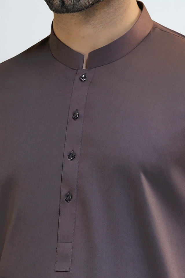 Coffee Brown Cotton Shalwar Kameez