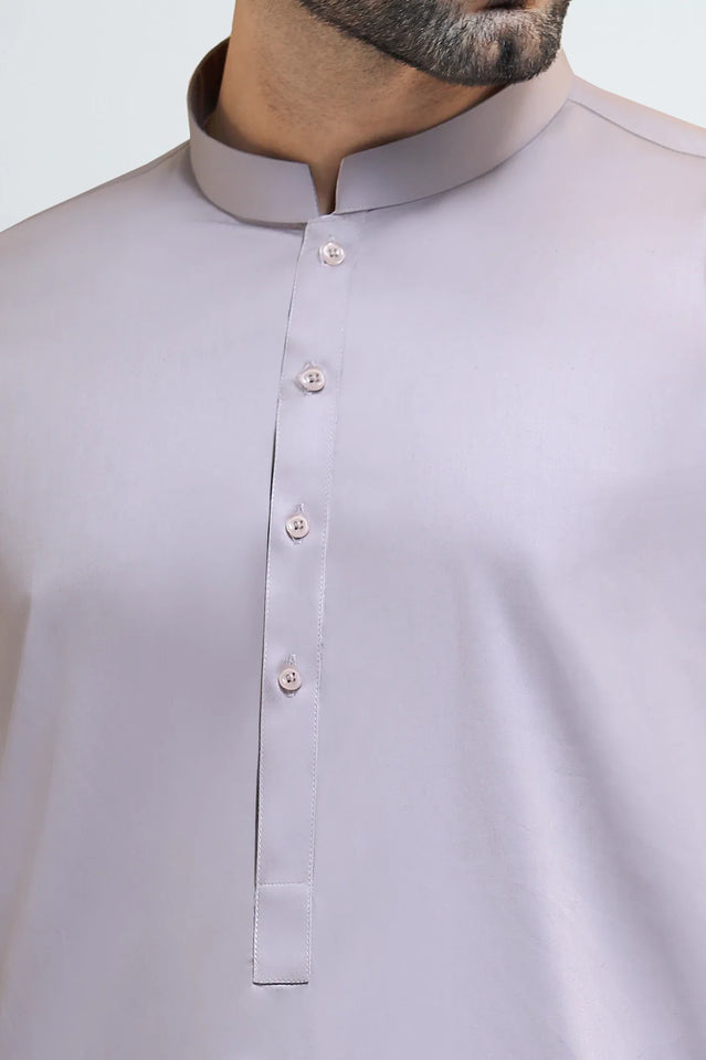 Dark Beige Cotton Shalwar Kameez