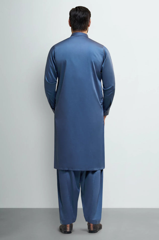 Dark Blue Cotton Shalwar Kameez