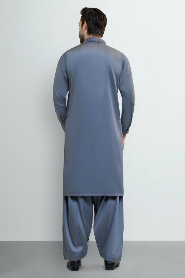 Grey Cotton Shalwar Kameez