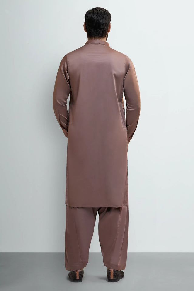 Rust Cotton Shalwar Kameez