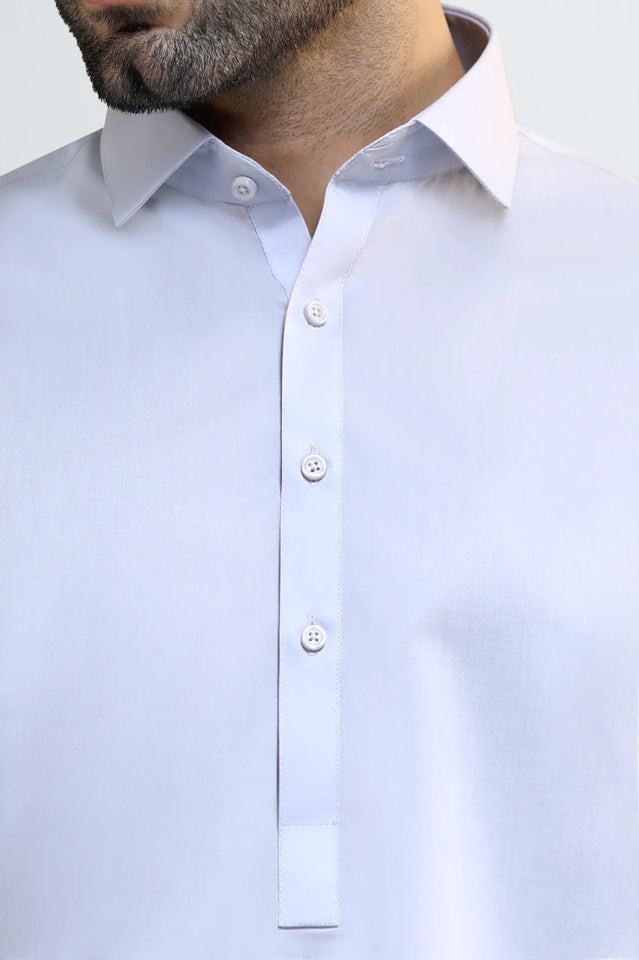 Light Grey Cotton Shalwar Kameez