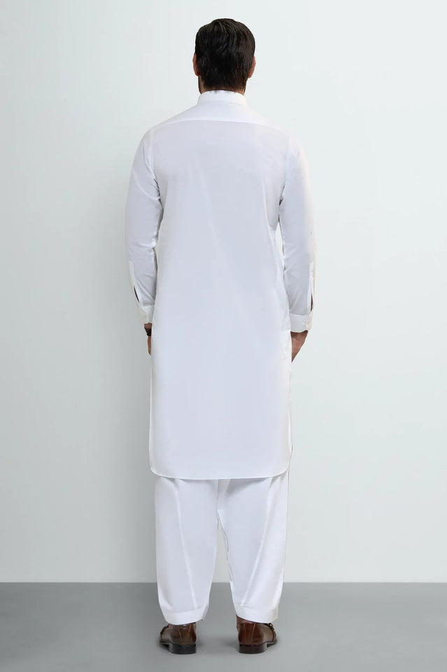 Off White Cotton Shalwar Kameez