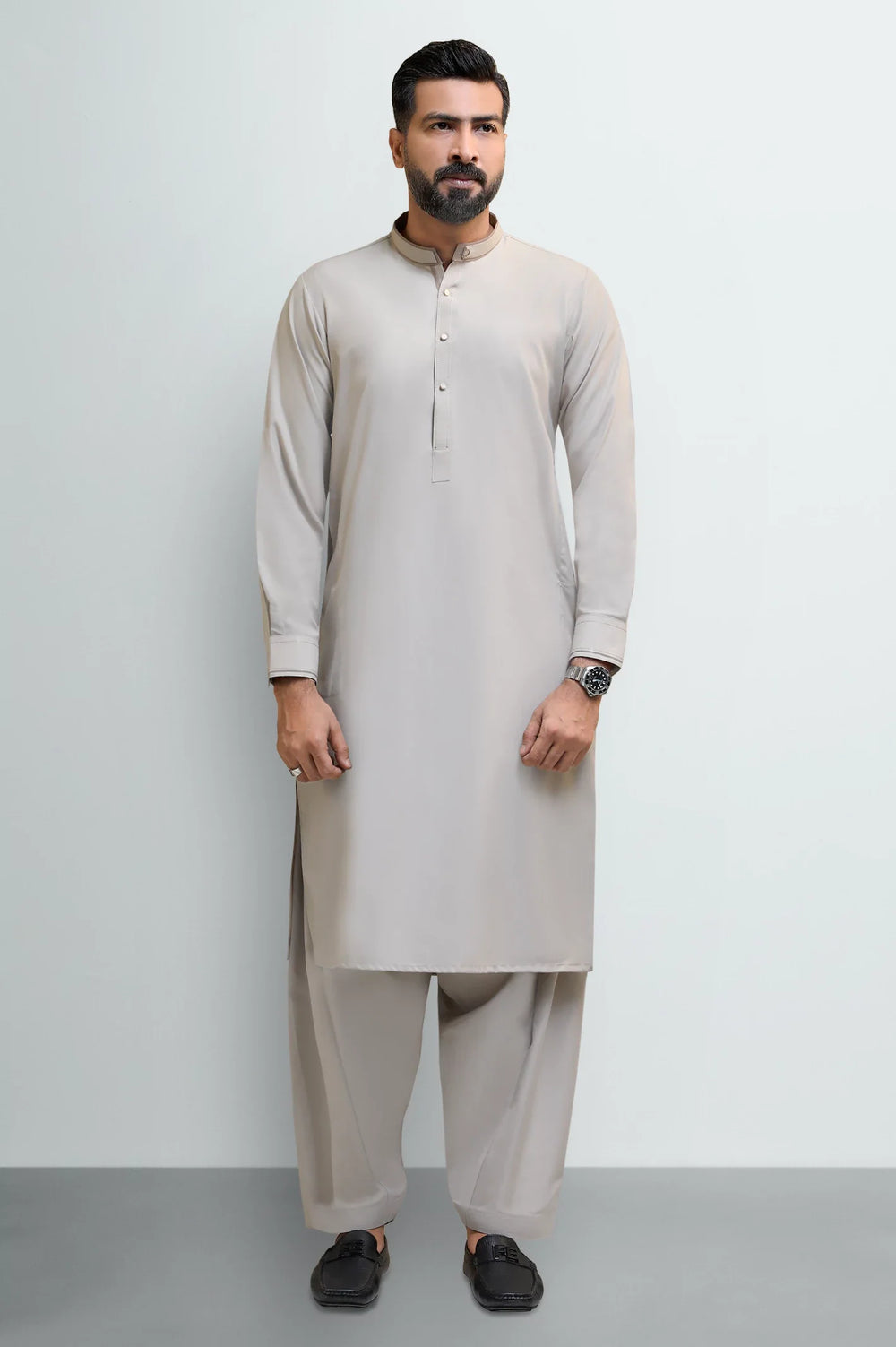 Beige Wash & Wear Shalwar Kameez