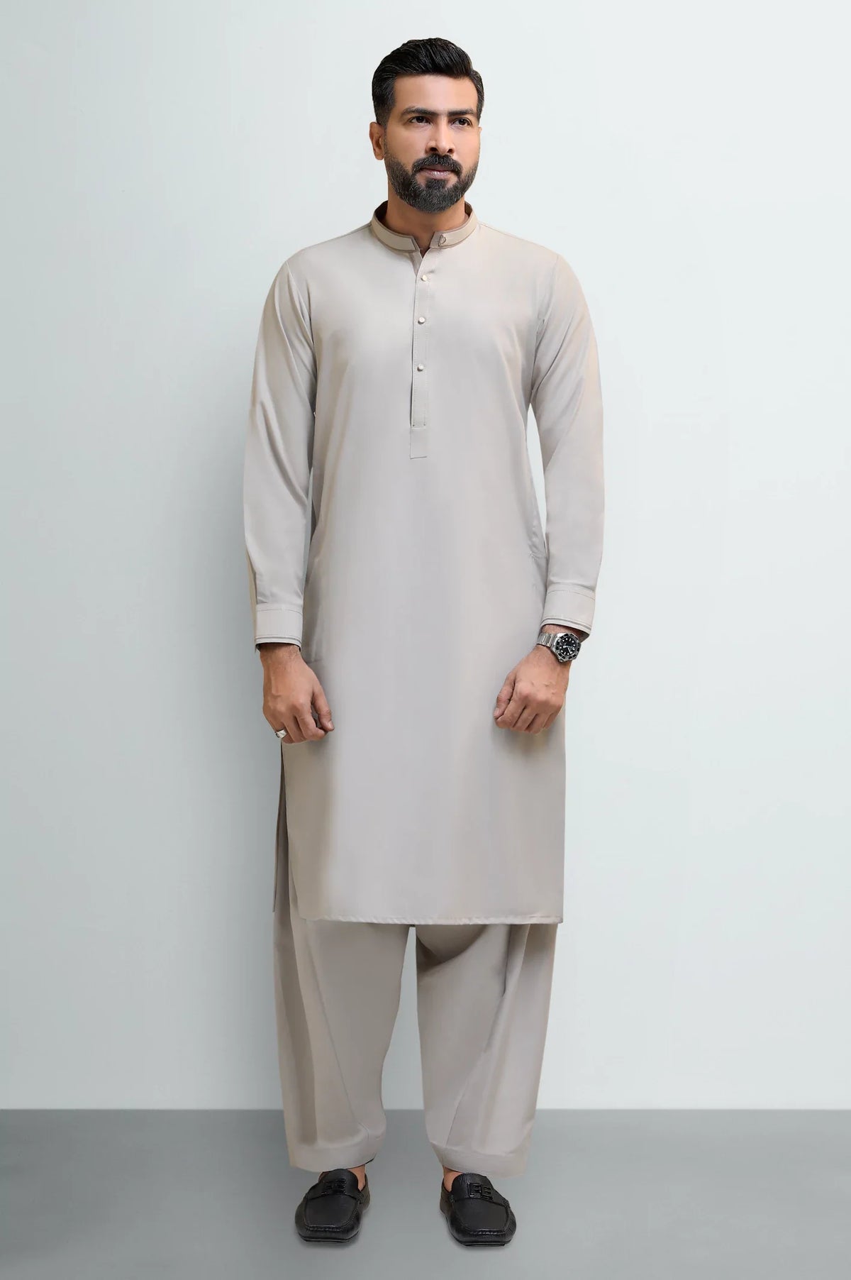Beige Wash & Wear Shalwar Kameez