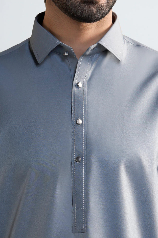Grey Wash & Wear Shalwar Kameez