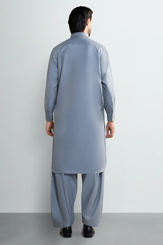 Grey Wash & Wear Shalwar Kameez