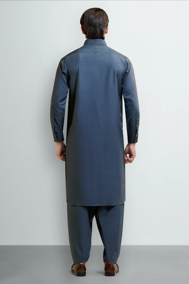 Dark Grey Wash & Wear Shalwar Kameez