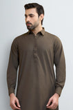 Dark Brown Wash & Wear Shalwar Kameez