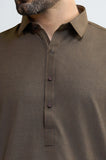 Dark Brown Wash & Wear Shalwar Kameez