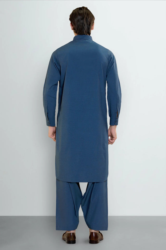 Blue Wash & Wear Shalwar Kameez