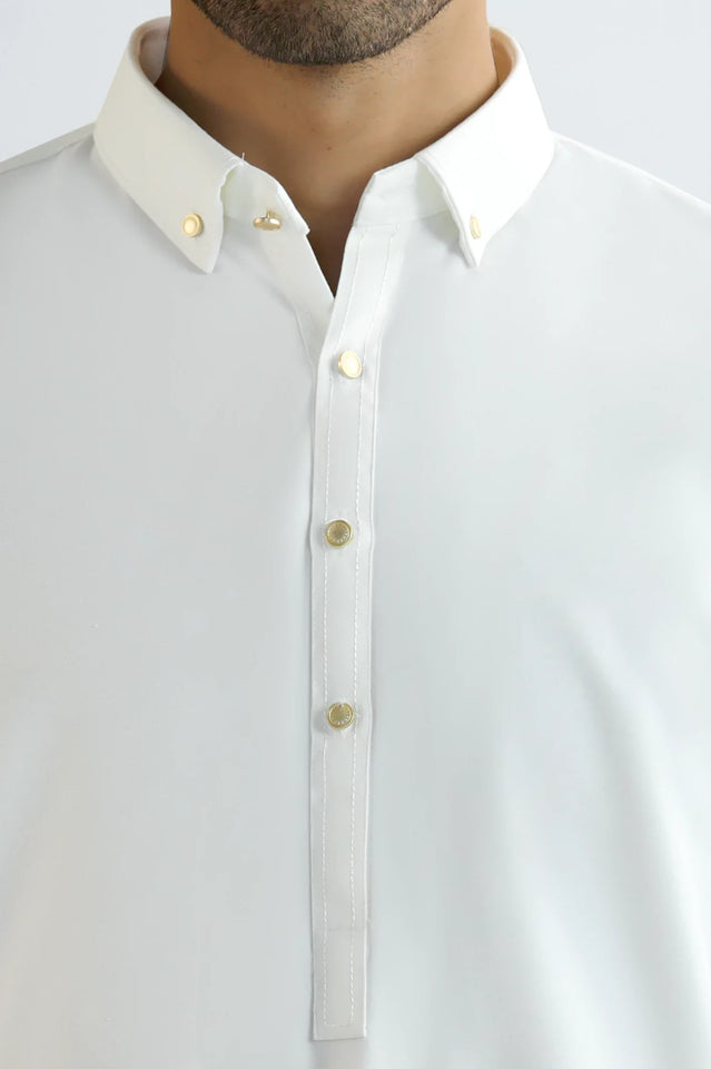 Off White Wash & Wear Shalwar Kameez