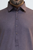 Brown Wash & Wear Shalwar Kameez