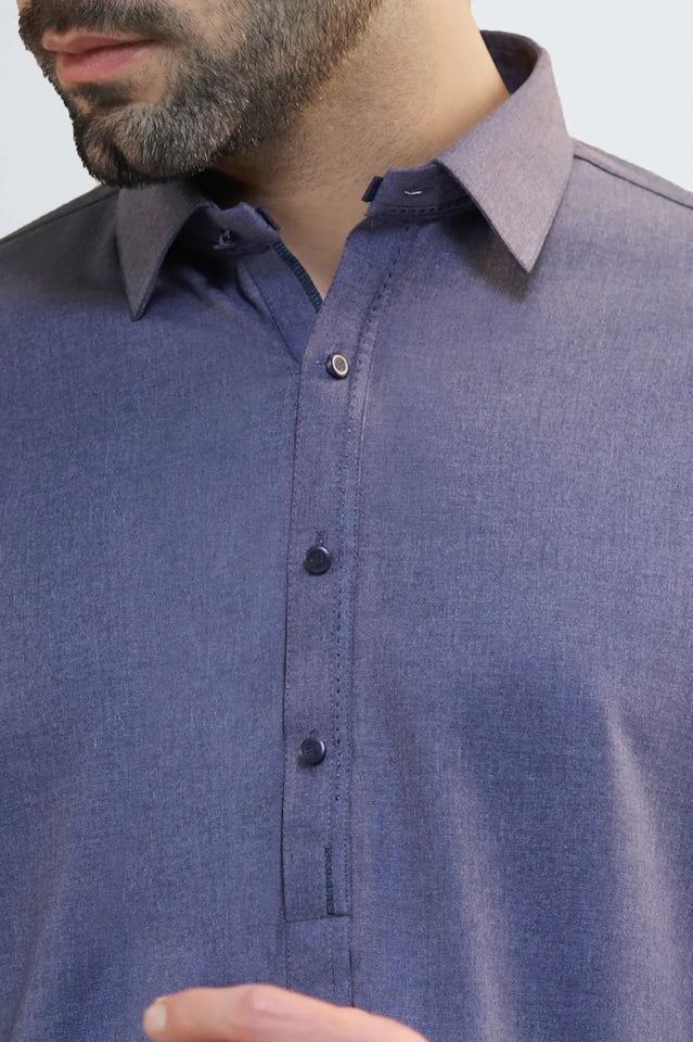 Blue Wash & Wear Shalwar Kameez