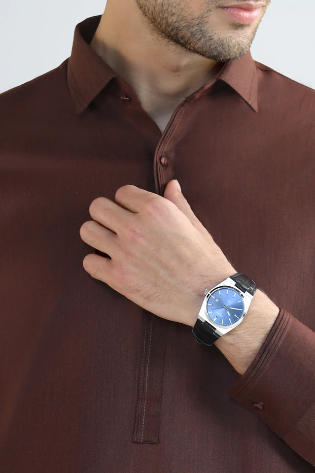 Rust Wash & Wear Shalwar Kameez