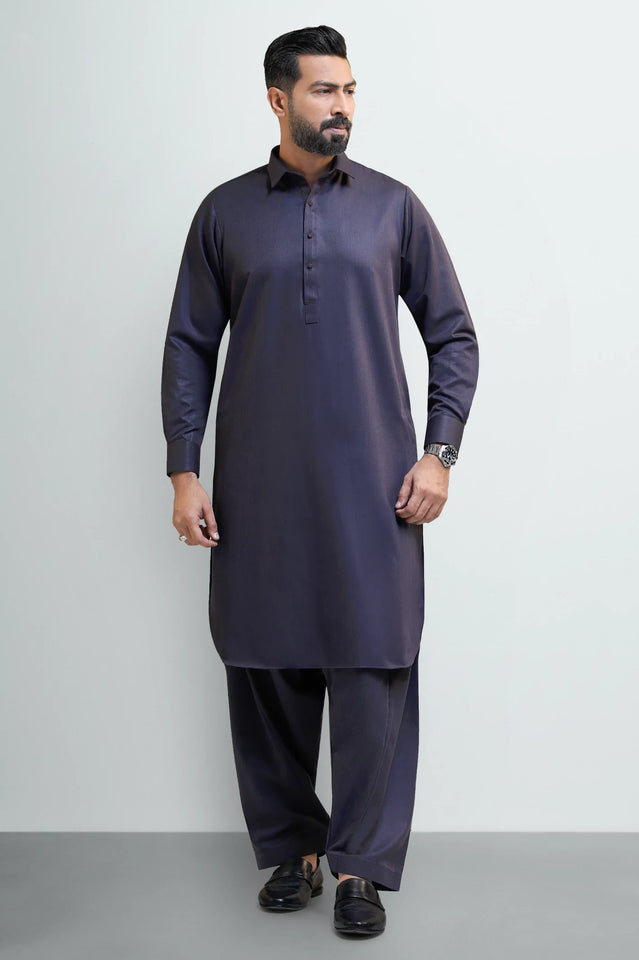 Purple Wash & Wear Shalwar Kameez