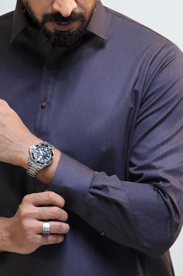 Purple Wash & Wear Shalwar Kameez