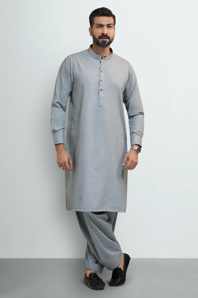 Grey Wash & Wear Shalwar Kameez