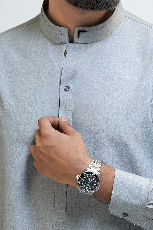 Grey Wash & Wear Shalwar Kameez