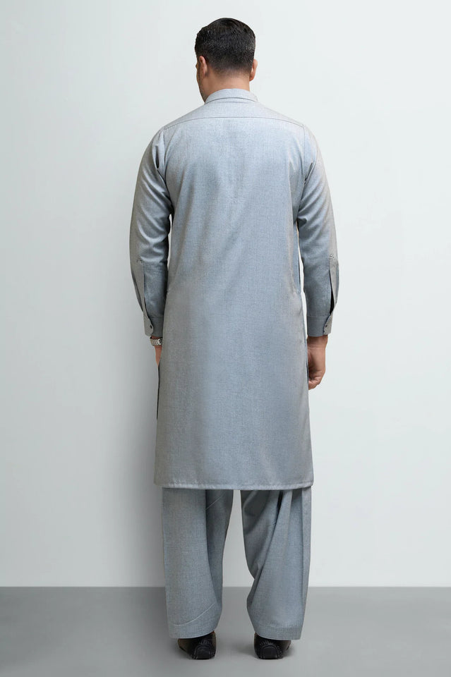 Grey Wash & Wear Shalwar Kameez