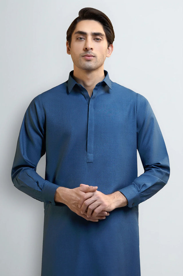 Blue Wash & Wear Shalwar Kameez