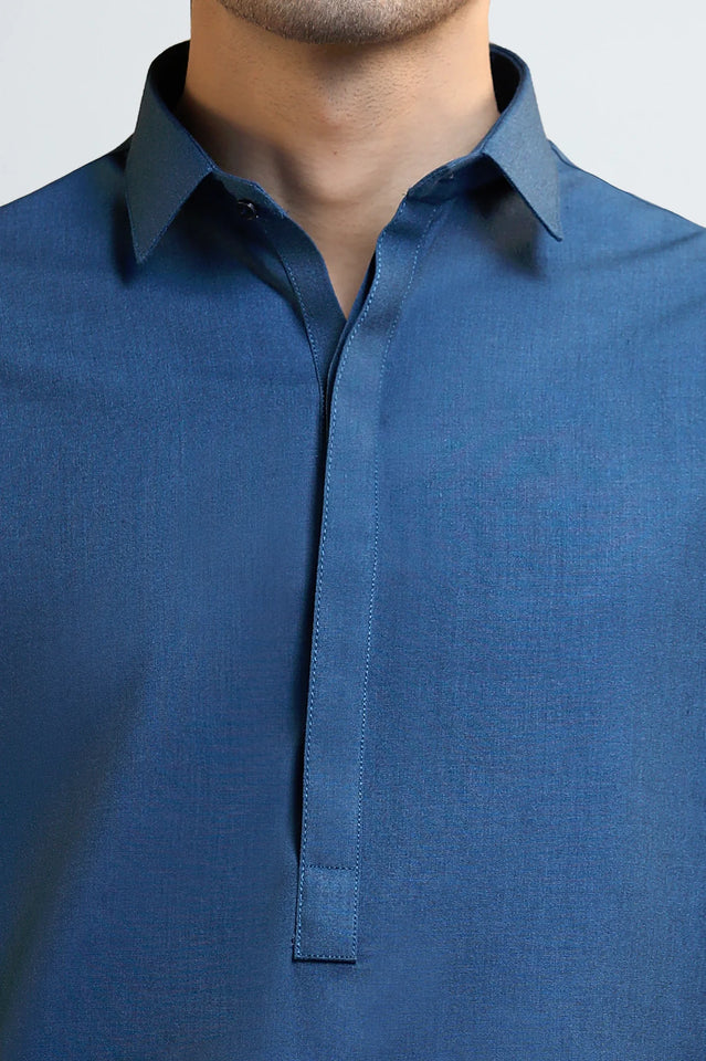 Blue Wash & Wear Shalwar Kameez