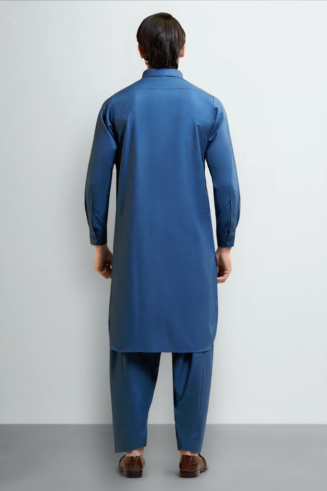 Blue Wash & Wear Shalwar Kameez
