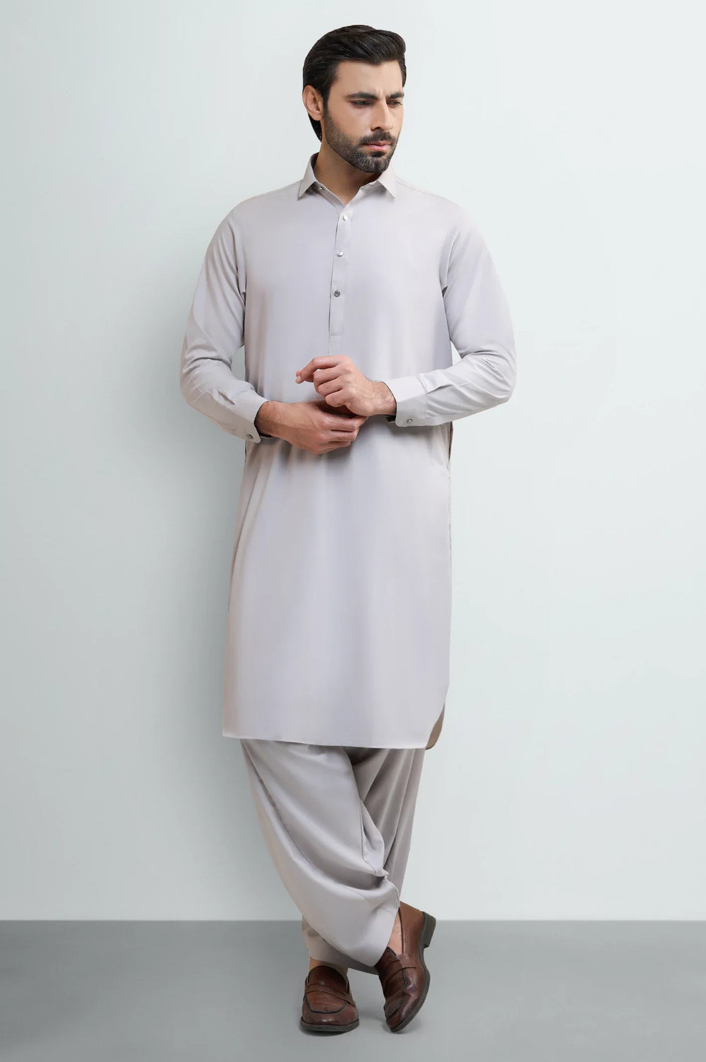 Beige Wash & Wear Shalwar Kameez