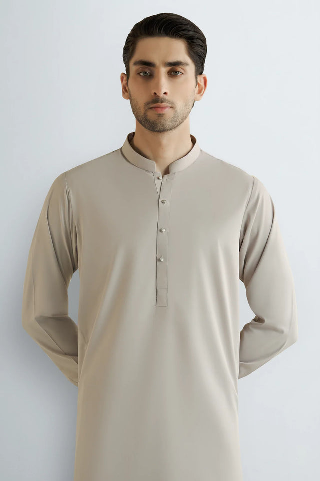 Light Beige Wash & Wear Shalwar Kameez