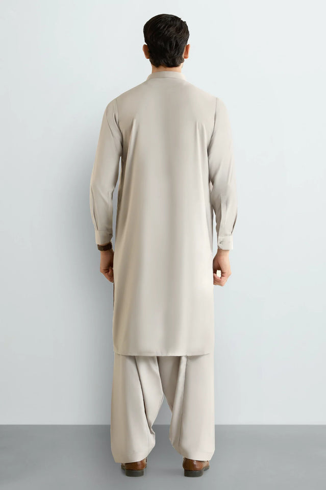 Light Beige Wash & Wear Shalwar Kameez