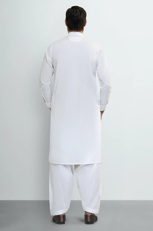 Cream Wash & Wear Shalwar Kameez