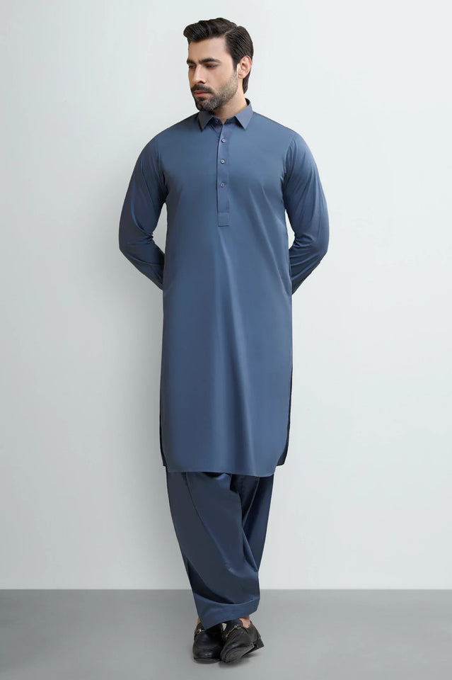 Grey Wash & Wear Shalwar Kameez