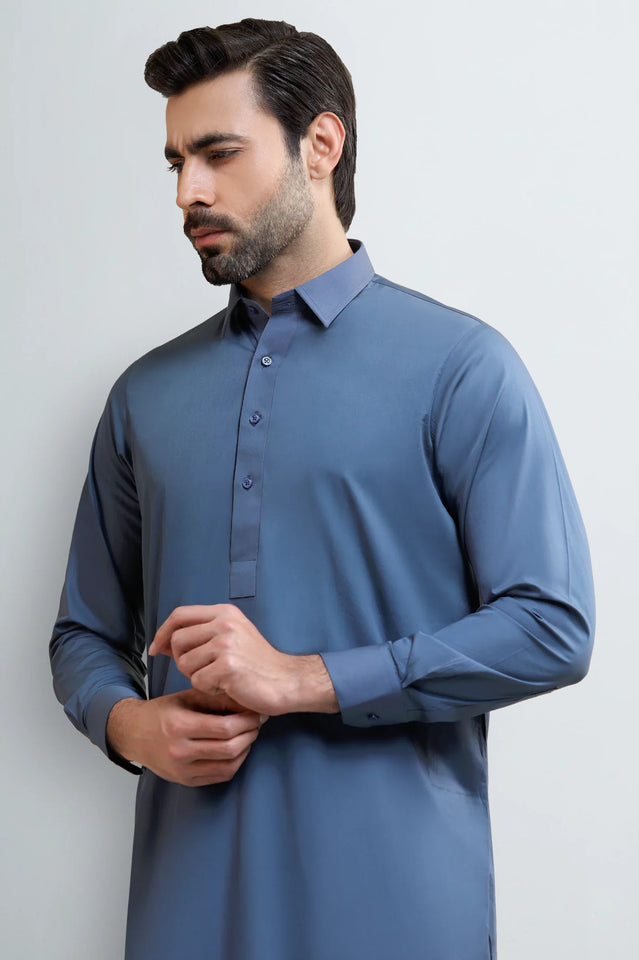 Grey Wash & Wear Shalwar Kameez