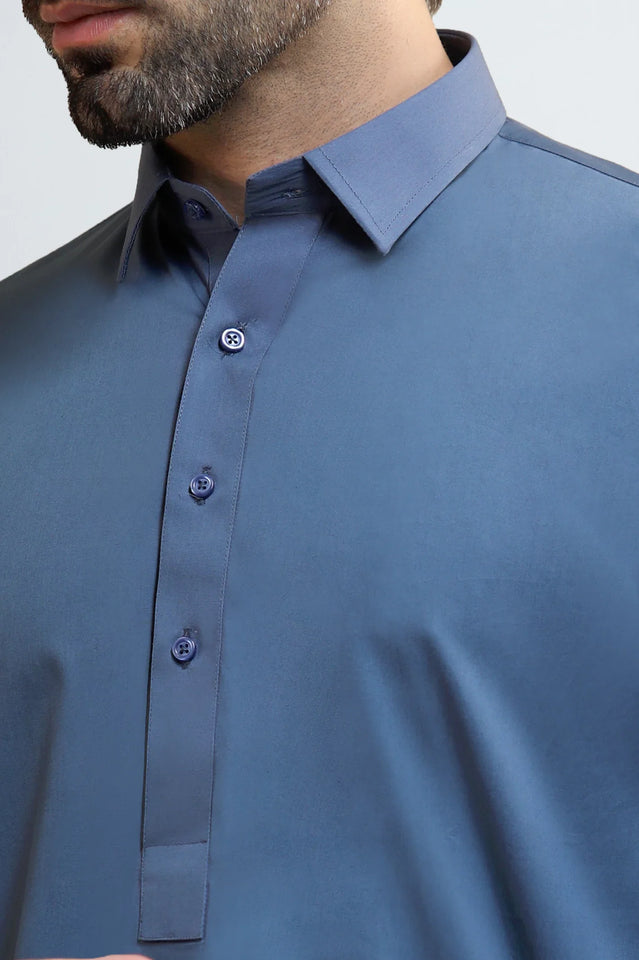 Grey Wash & Wear Shalwar Kameez