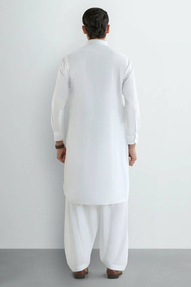 Off White Wash & Wear Shalwar Kameez