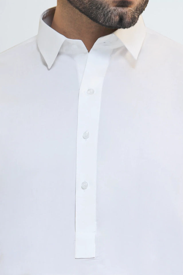 Cream Cotton Shalwar Kameez