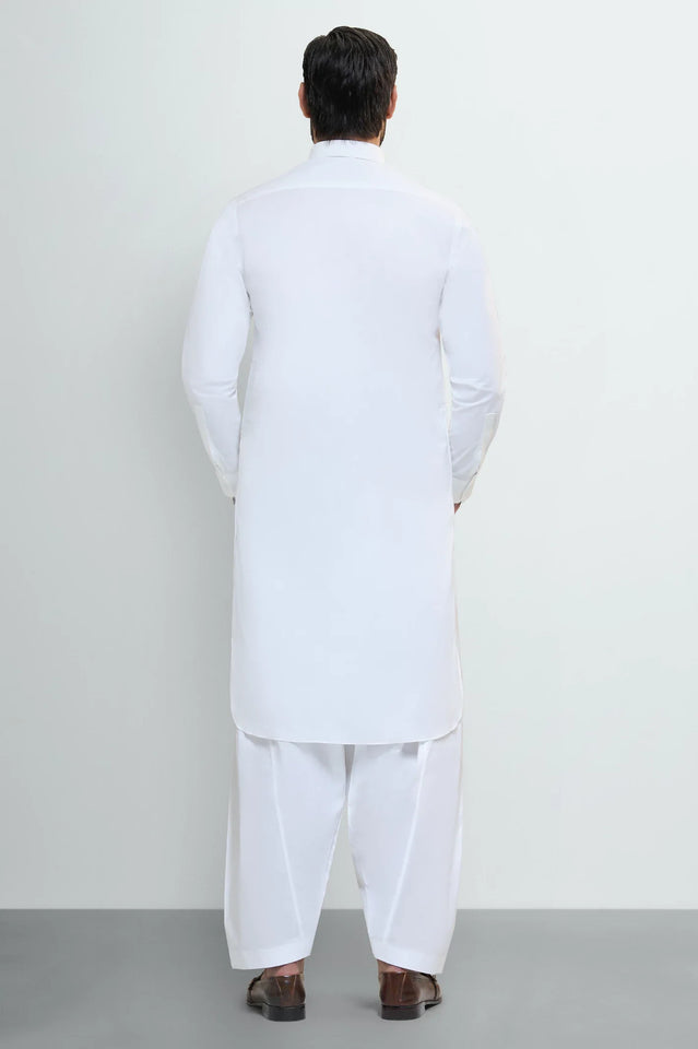 Cream Cotton Shalwar Kameez