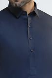 Navy Blue Cotton Shalwar Kameez