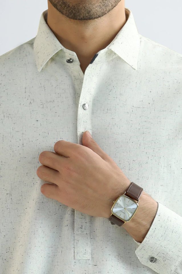 Cream Wash & Wear Shalwar Kameez